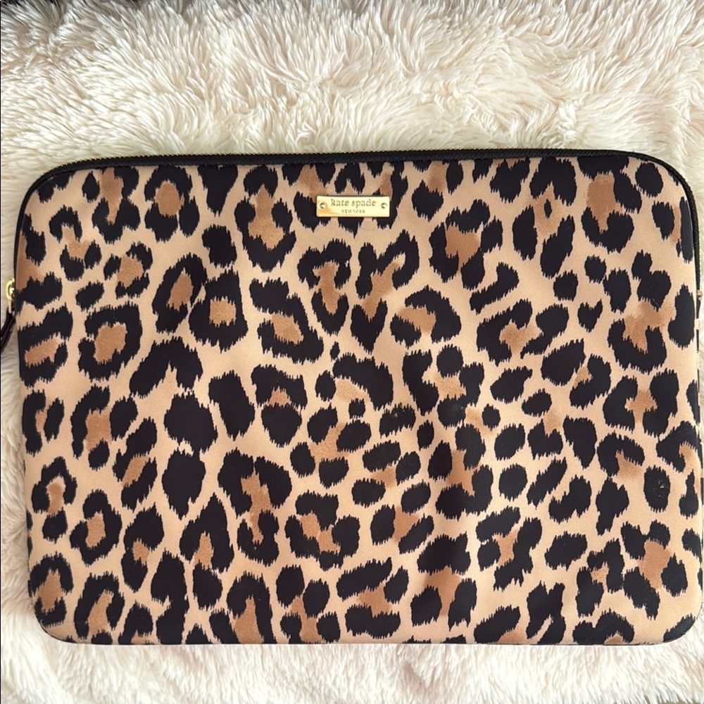 Kate Spade Leopard Print 13-14" Laptop Sleeve